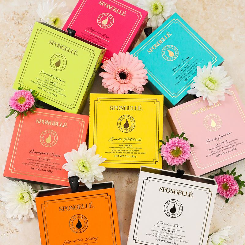 Spongellé Boxed Flower Assorted Pack Body Wash Infused Buffer