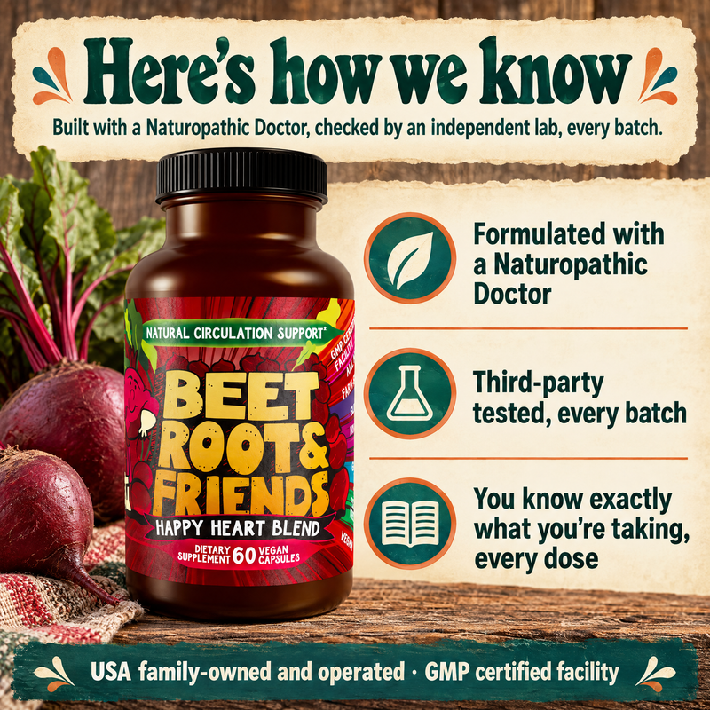 Hippie Farms Premium Total Heart & Circulation Blend - Beetroot & Friends Vitamins & Supplements Bisque