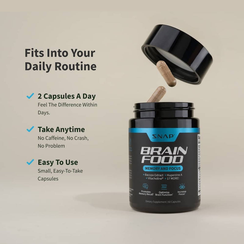 Snap Supplements Brain Food - Buy 2 Get 1 Free