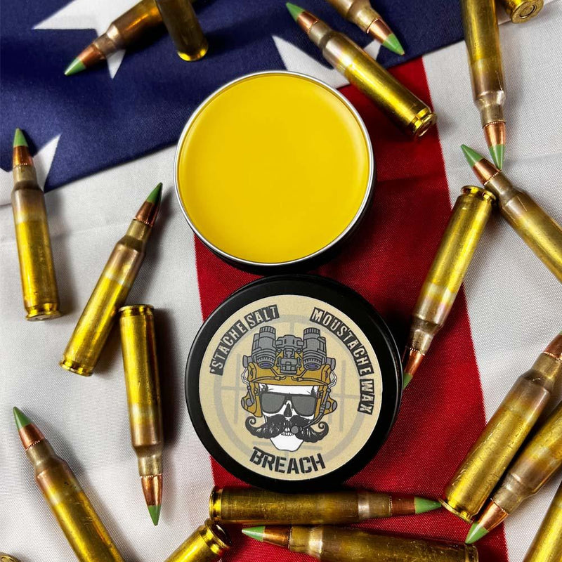 Stache Salt Moustache Wax Breach Moustache Wax- Strong Hold Moustache Wax