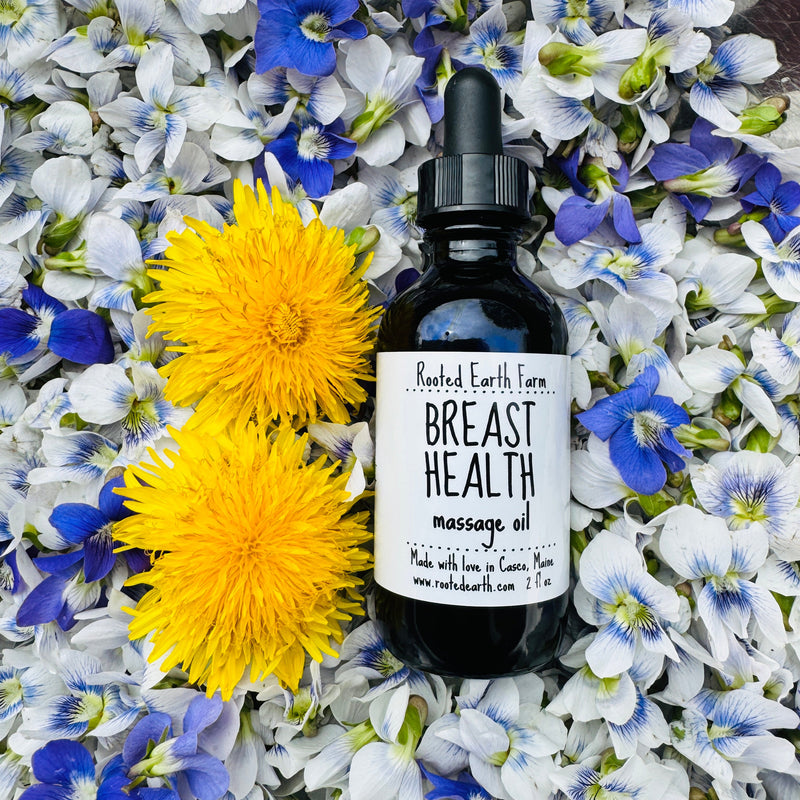 Rooted Earth Farm + Apothecary Breast Health Massage Oil Bath + Body Oils