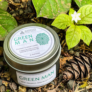 Brigid Trading Company Green Man Soy Wax Candle - Moss, Rainwater, Old Growth Forests, and White Musk Premium Scented Candle