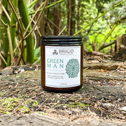 Brigid Trading Company Green Man Soy Wax Candle - Moss, Rainwater, Old Growth Forests, and White Musk Premium Scented Candle