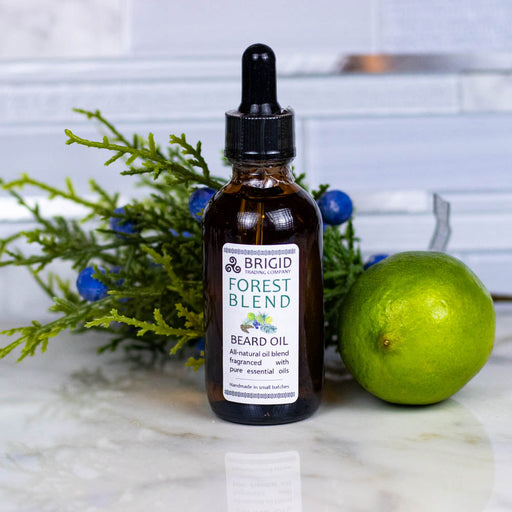 Brigid Trading Company Forest Blend Natural Beard Oil - Juniper, Pine, Balsam, Cedar, and Lime Beard Oil