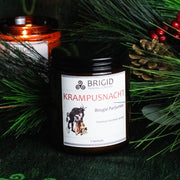 Brigid Trading Company Krampusnacht Soy Wax Candle - Merlot Wine, Autumn Spices, Citrus, Figs, and Bonfire Smoke Premium Scented Candle