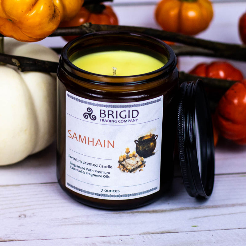 Brigid Trading Company Samhain Soy Wax Candle - Merlot, Dragon's Blood, and Smoked Patchouli Premium Scented Candle