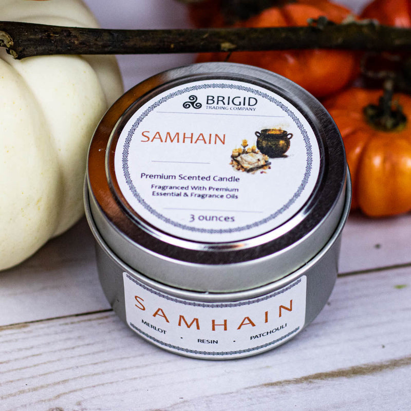 Brigid Trading Company Samhain Soy Wax Candle - Merlot, Dragon's Blood, and Smoked Patchouli Premium Scented Candle