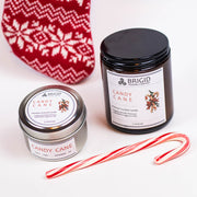 Brigid Trading Company Candy Cane Soy Wax Candle - Peppermint and Candy Canes Premium Scented Candle