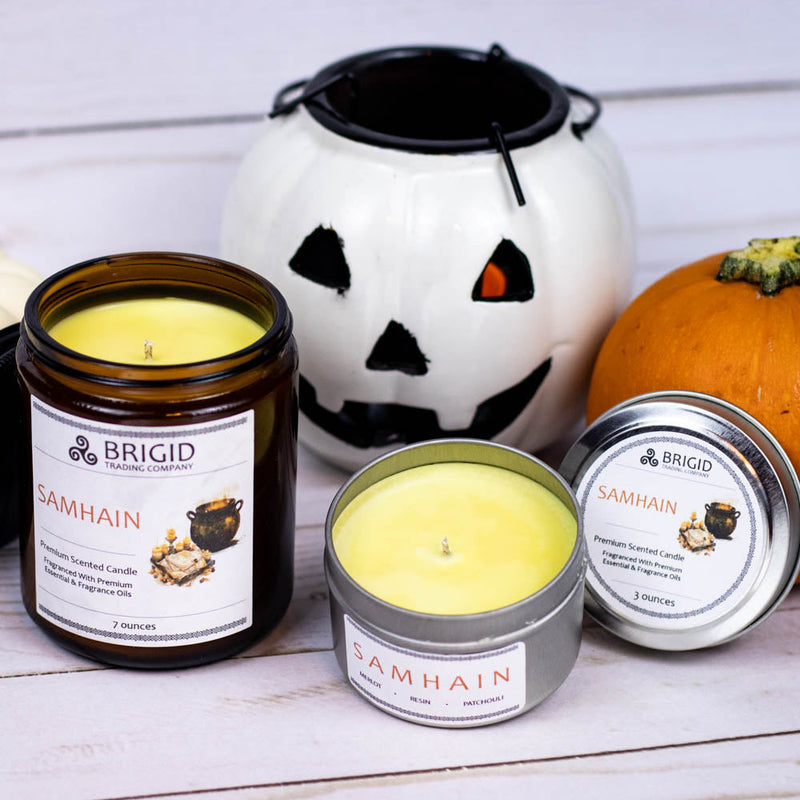 Brigid Trading Company Samhain Soy Wax Candle - Merlot, Dragon's Blood, and Smoked Patchouli Premium Scented Candle
