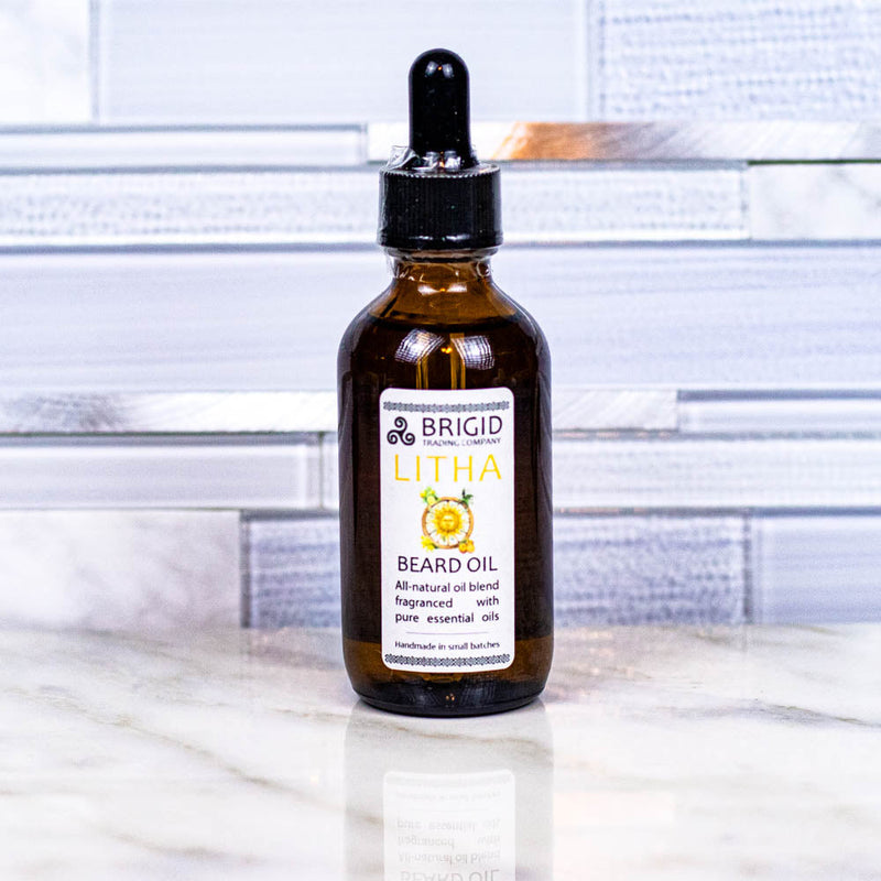 Brigid Trading Company Litha Natural Beard Oil - Lemon, Ylang Ylang, Sweet Orange, and Myrtle Beard Oil