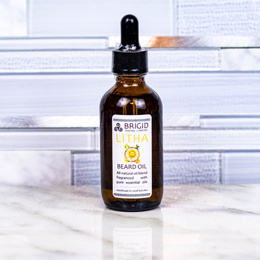 Brigid Trading Company Litha Natural Beard Oil - Lemon, Ylang Ylang, Sweet Orange, and Myrtle Beard Oil