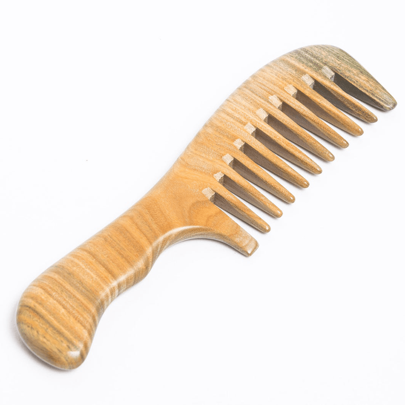 ZeroWasteStore.com Sandalwood Wide Tooth Comb - Zero Waste Comb, 100% Wood, Plastic Free Combs & Brushes