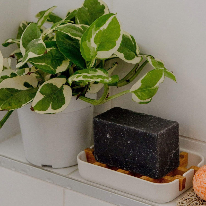 ZeroWasteStore.com Bamboo Soap Dish Soap Dishes & Holders Dark Gray White,Black,Grey