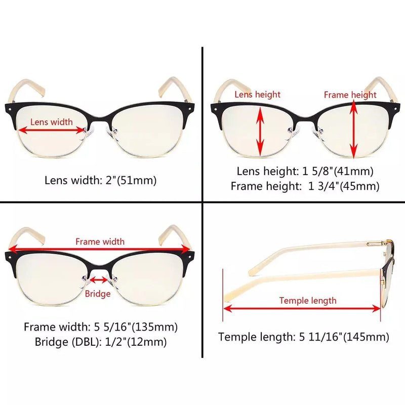 eyekeeper.com Browline Blue Light Filter Eyeglasses LX19002-BB40 Eyeglasses