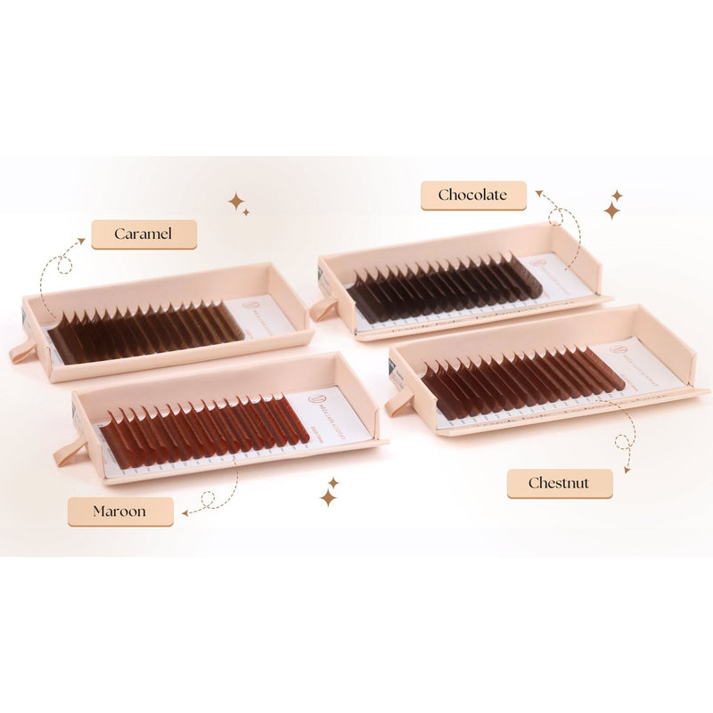 Mega Lash Academy Brown Cashmere Volume - Caramel Lash Trays