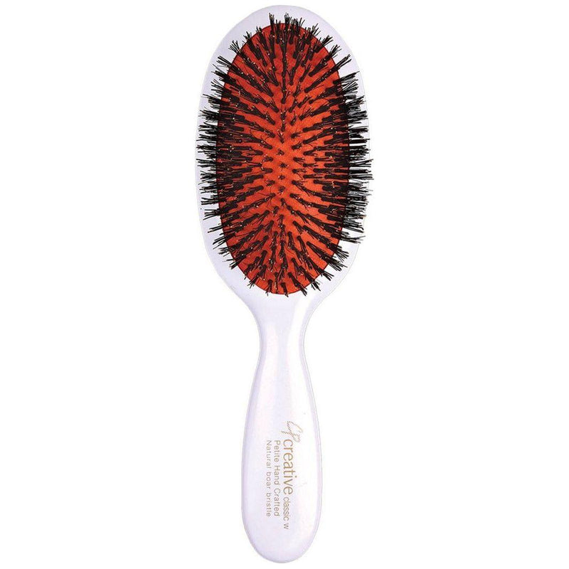 Creative Pro Hair Tools Classic Signature White Paddle Boar Bristle Hair Brush Hair Brush