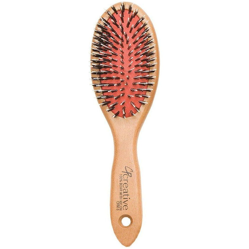 Creative Pro Hair Tools Eco-Friendly Mixed Bristle Paddle Hair Brush Hair Brush White Smoke CRM6