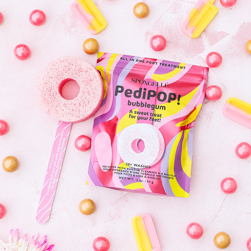Spongellé Bubblegum | PediPOP! Pedi Buffer & Nail File Pedi Buffer