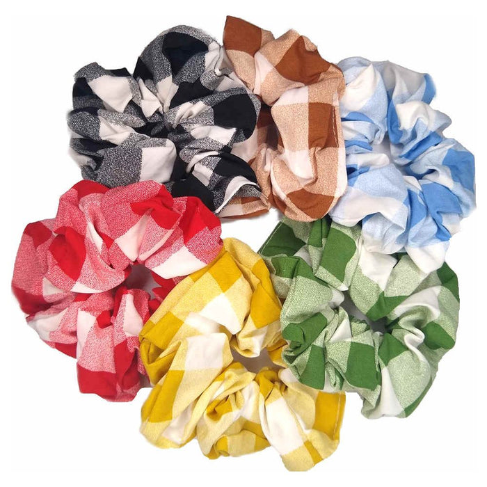 Threddies Buffalo Check Plaid Scrunchies