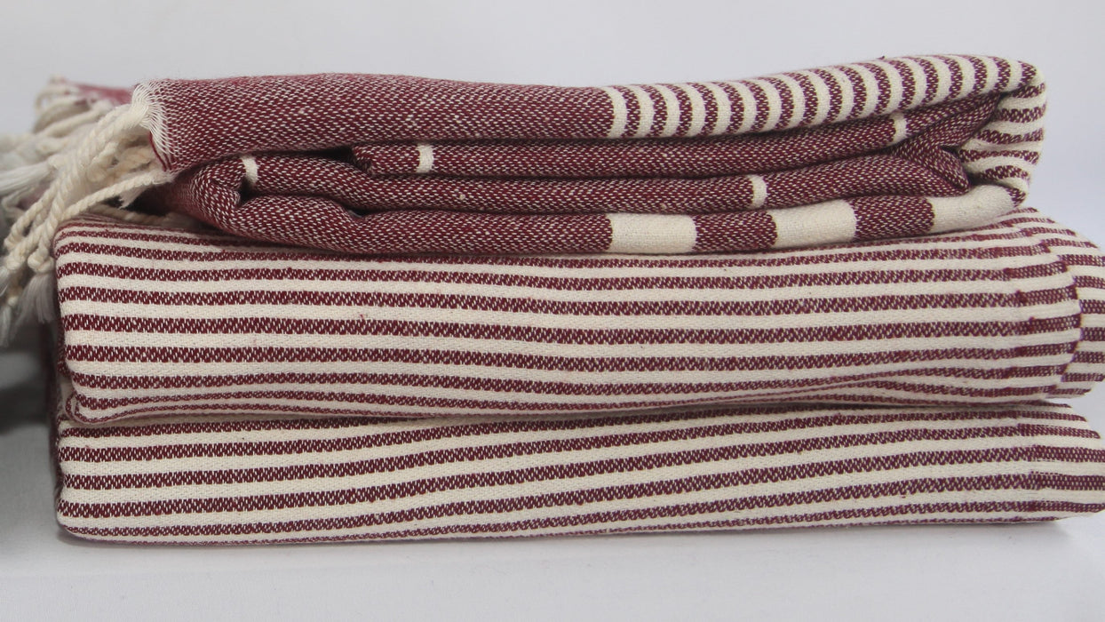 MONTE CARLO BURGUNDY TURKISH TOWEL