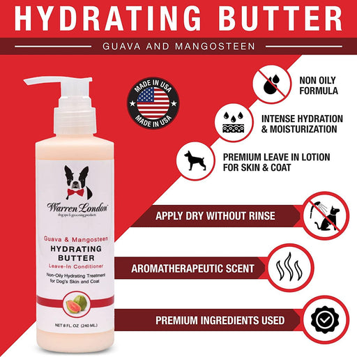 Warren London Hydrating Butter - For Dog's Skin & Coat - Leave-In Moisturizer Spa Product