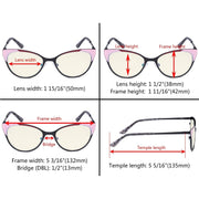 eyekeeper.com Cat-eye Blue Light Filter Eyeglasses LX19033-BB40 Eyeglasses
