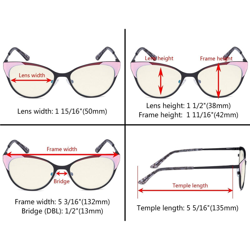 eyekeeper.com Cat-eye Blue Light Filter Eyeglasses LX19033-BB40 Eyeglasses