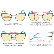 eyekeeper.com Stylish Classic Blue Light Filter Eyeglasses LX19032-BB40 Eyeglasses