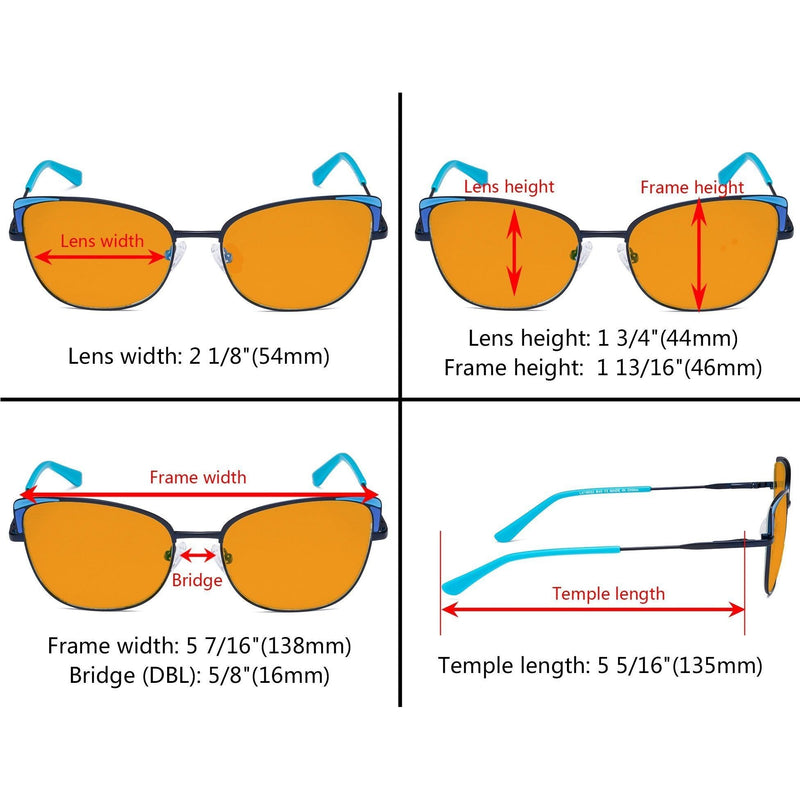 eyekeeper.com Stylish Chic Blue Light Blocking Eyeglasses LX19032-BB98 Eyeglasses
