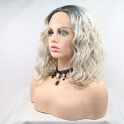 Mill's Beauty Supply Synthetic Lace Front Mid-length Wavy Wig, 12"
