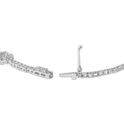 Bids.com 14K White Gold 1 1/2 Cttw Diamond Heart Station Strand Bracelet (H-I Color, I1-I2 Clarity) - 7.5 Inches Bracelets