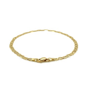 Bids.com 3.2mm 10k Yellow Gold Mariner Link Anklet Accessories