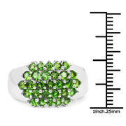 Bids.com 1.93 Carat Genuine Chrome Diopside .925 Sterling Silver Ring Rings