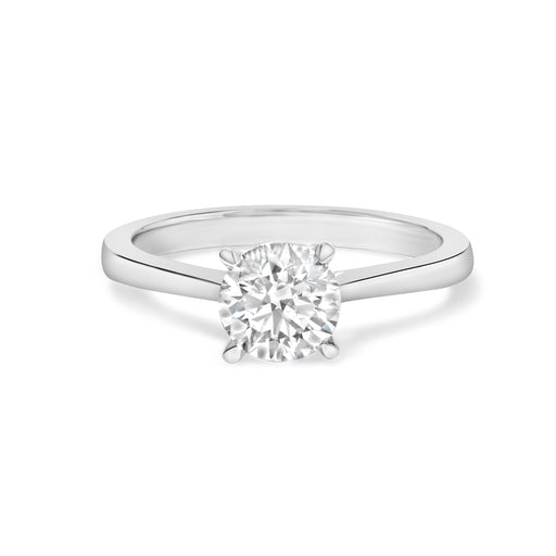 Bids.com 14K White Gold 1.0 Cttw Round Lab Grown Diamond Eagle Claw 4-Prong Set Solitaire Engagement Ring (F-G Color, VS2-SI1 Clarity) - Ring Size 7 Rings