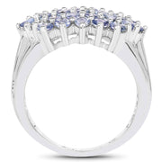 Bids.com 2.03 Carat Genuine Tanzanite .925 Sterling Silver Ring Rings