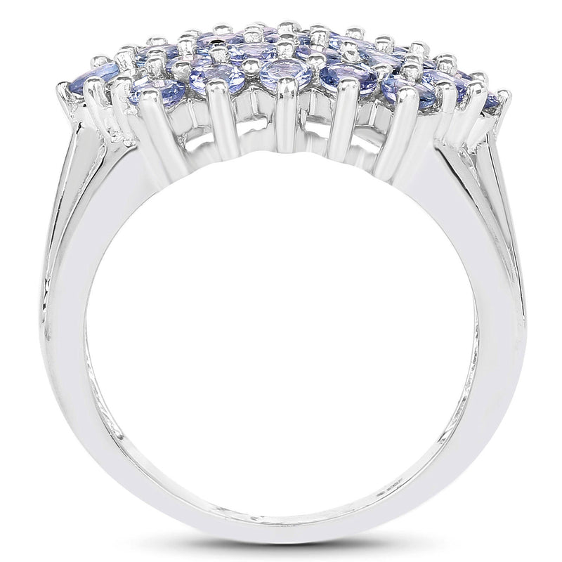 Bids.com 2.03 Carat Genuine Tanzanite .925 Sterling Silver Ring Rings