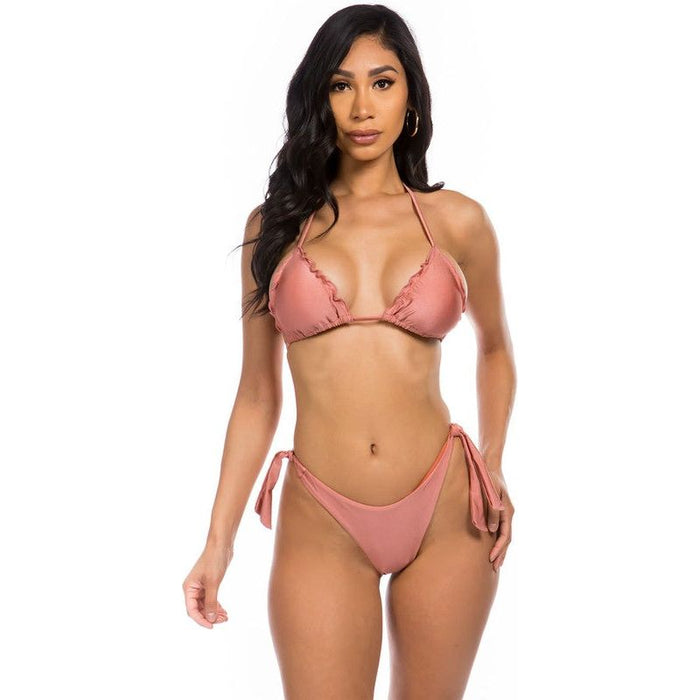 two-piece bikini halter top