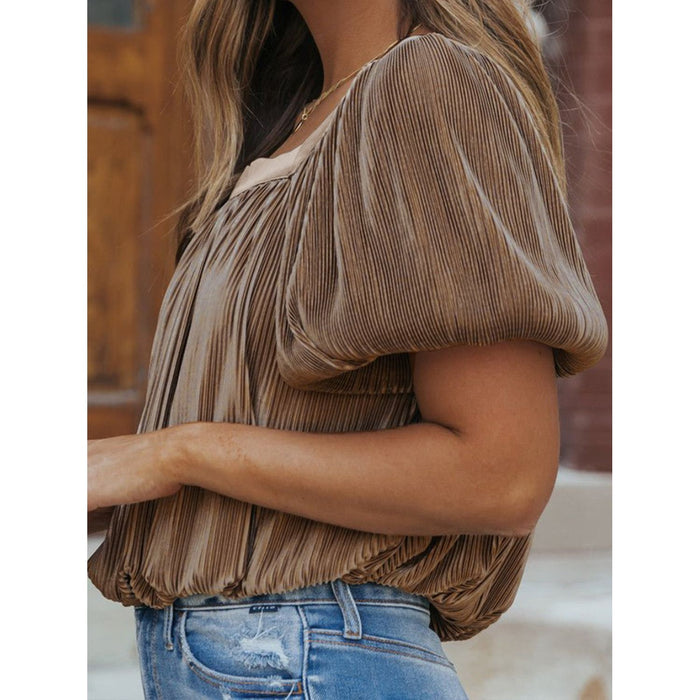 Square Neck Puff Sleeve Top