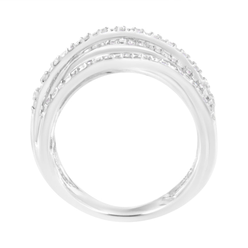 Bids.com .925 Sterling Silver 1/4 Cttw Prong Set Round-Cut Diamond Bypass Ring (I-J Color, I1-I2 Clarity) - Size 7 Rings White Smoke 7 / White.Sterling Silver,8 / White.Sterling Silver,6 / White.Sterling Silver,9 / White.Sterling Silver