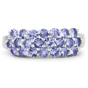 Bids.com 1.54 Carat Genuine Tanzanite .925 Sterling Silver Ring Rings