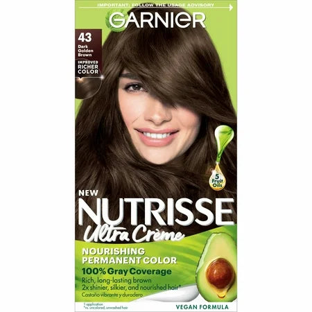 Garnier Garnier Nutrisse Ultra Color Nourishing Color Creme 43 Dark Golden Brown Hair Color