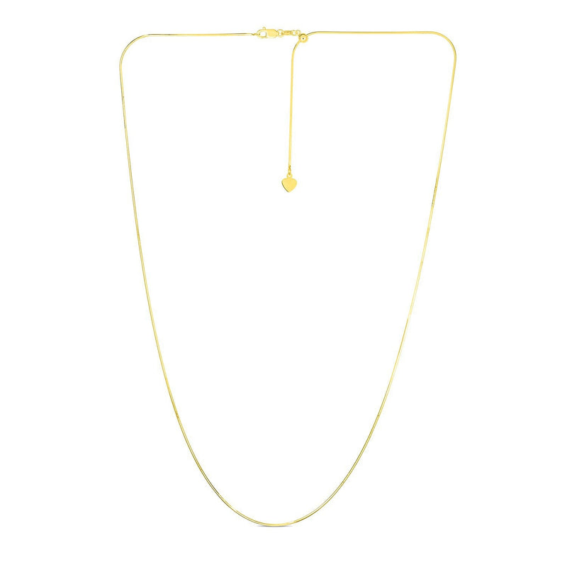Bids.com 14k Yellow Gold Adjustable Snake Chain 0.85mm Necklaces