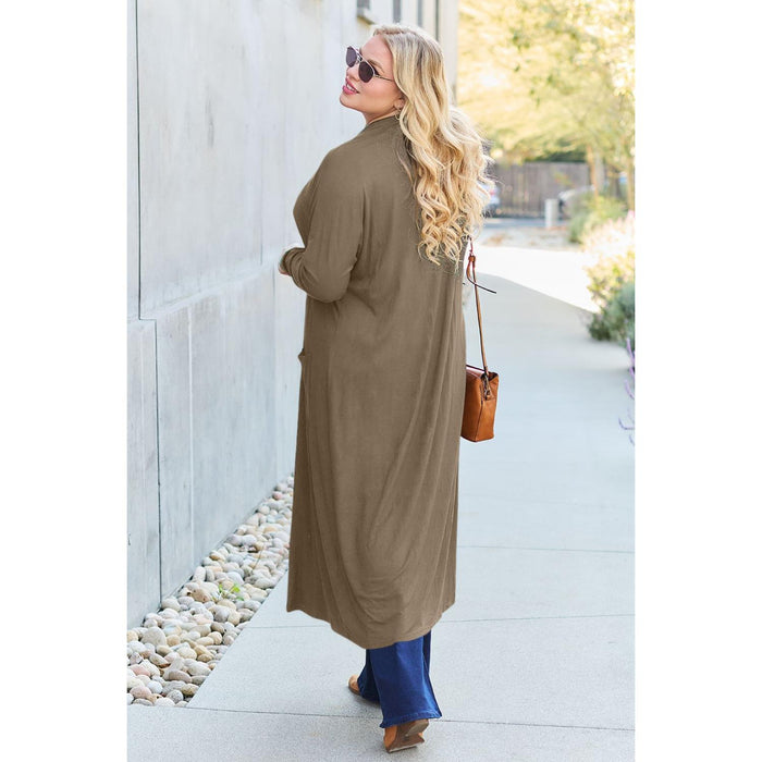 Basic Bae Open Front Long Sleeve Cover Up