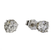 Bids.com 1.00ct Diamond Stud Earrings 14KT White Gold Earrings