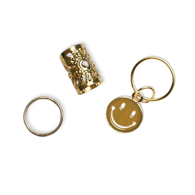Mill's Beauty Supply Annie Braid Charm Set, Smiley Face - 1 pk Hair Accessories