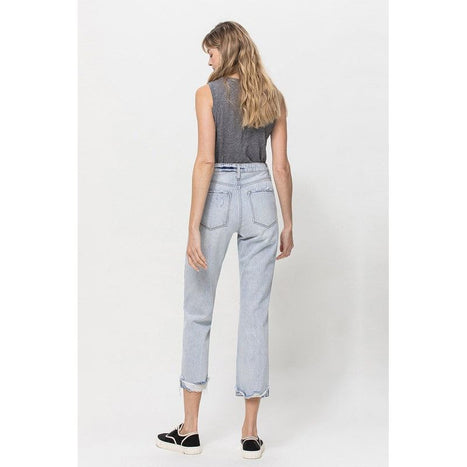 Vervet By Flying Monkey Super High Relaxed Cuffed Straight Jean