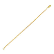 Bids.com Moon Cut Bead Chain Bracelet in 14k Yellow Gold  (3.00 mm) Bracelets