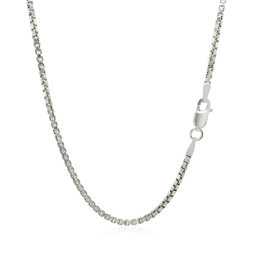 Bids.com Sterling Silver Rhodium Plated Box Chain 1.8mm Necklaces