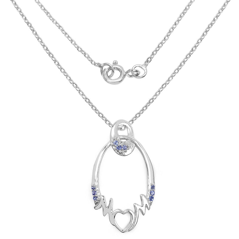 Bids.com 0.18 Carat Genuine Tanzanite .925 Sterling Silver Pendant Pendants