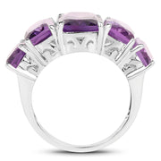 Bids.com 11.10 Carat Genuine Amethyst .925 Sterling Silver Ring Rings